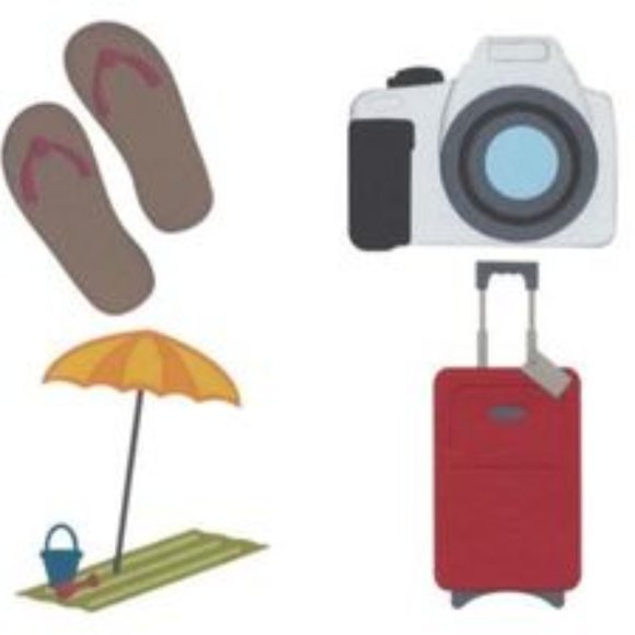 Quickutz We R Memory Keepers 4x4 inches VACATION THEME dies bundle - Picture 1 of 6